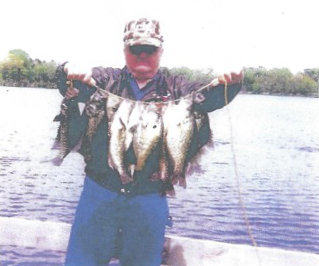 Bill Templeton With a Nice String of Crappie 1993